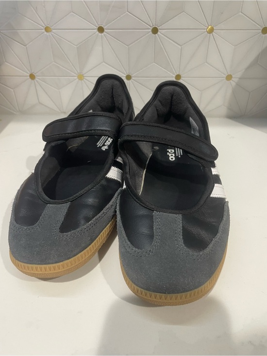 adidas Shoes - adidas Girls Black and Gray Mary Jane Sneakers with Gum Sole
